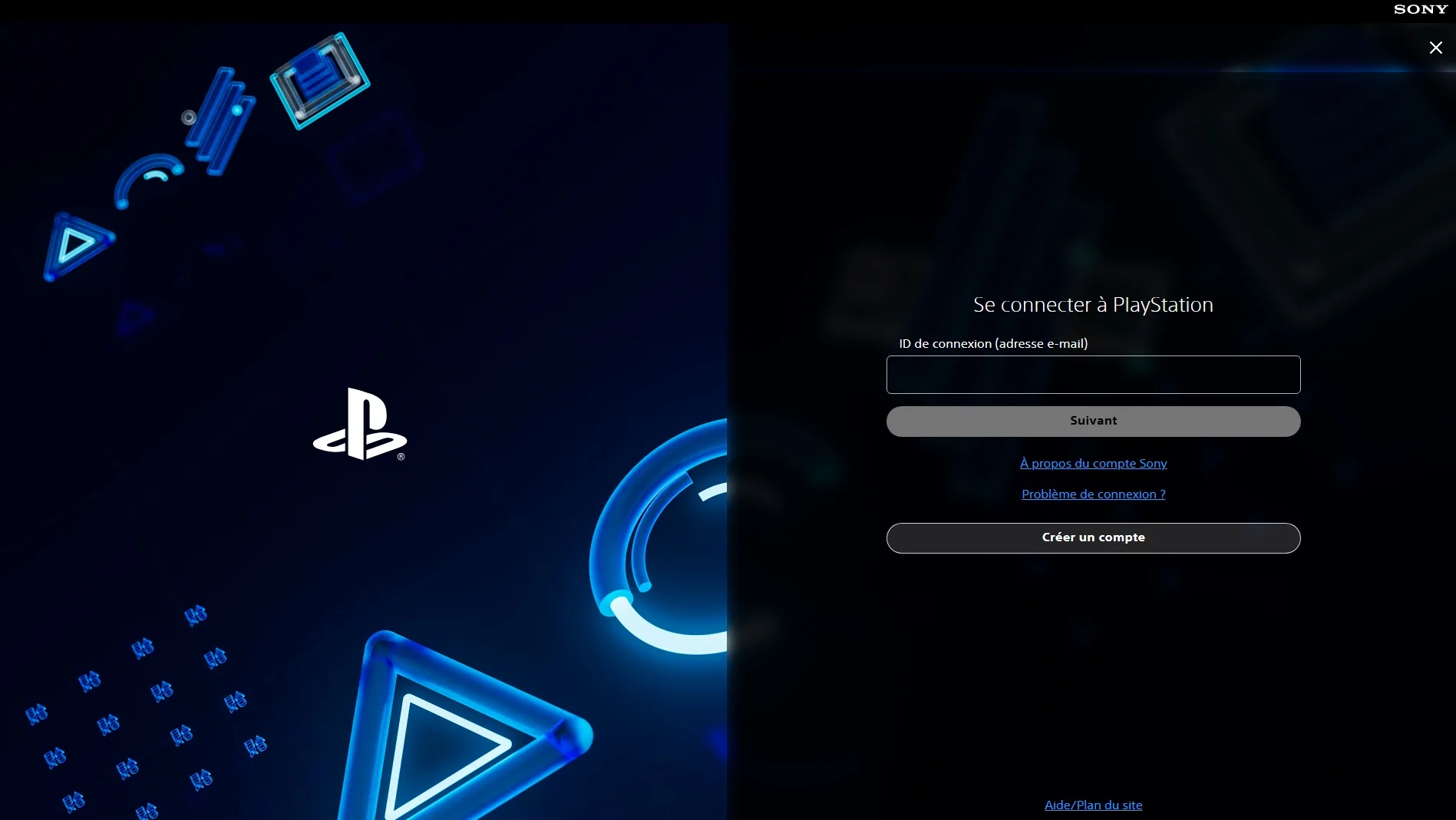 Illustration de l’étape 1 : Connectez-vous sur le site de SONY