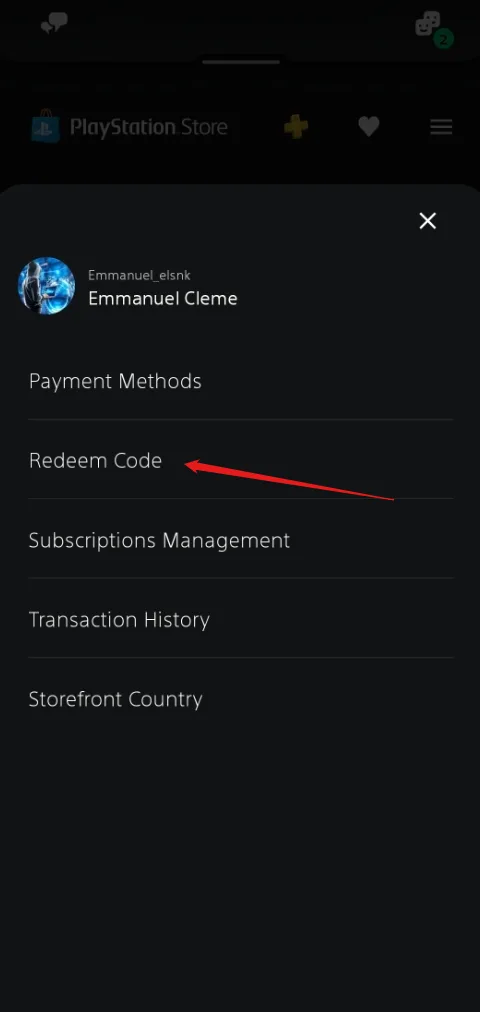 Illustration de l’étape 5 : Redeem code