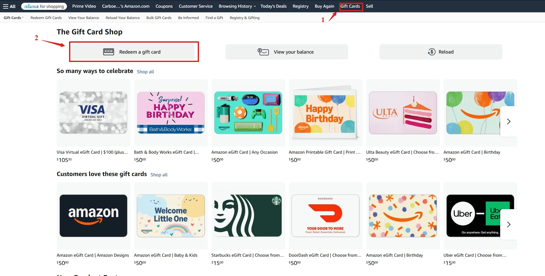 Illustration de l’étape 1 : Activation sur le site Amazon